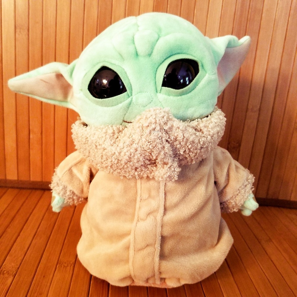 Mattel Green Star Wars The Child Grogu Plush Toy 9" Mandalorian Baby Yoda GWH23